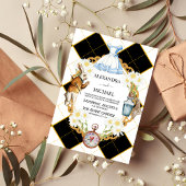 Alice in Wonderland Wedding Invitation Kaart