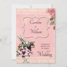 Alice in Wonderland Wedding Invitation