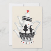 Alice in Wonderland Wedding Invitation Kaart (Achterkant)