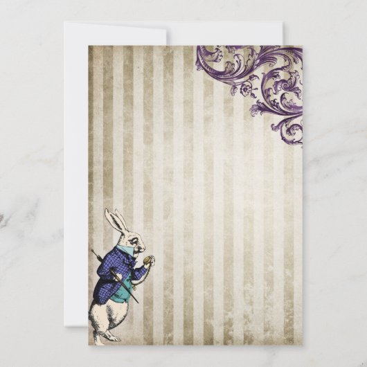  Alice in Wonderland Wedding Kaart (Achterkant)