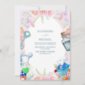 Alice in Wonderland Wedding Kaart (Voorkant)