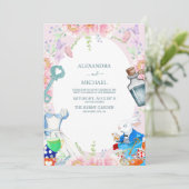 Alice in Wonderland Wedding Kaart (Staand voorkant)