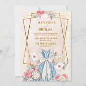 Alice in Wonderland Wedding Kaart (Voorkant)
