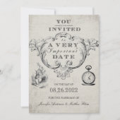 Alice in Wonderland Wedding Kaart (Voorkant)