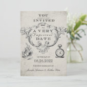 Alice in Wonderland Wedding Kaart (Staand voorkant)