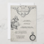 Alice in Wonderland Wedding Kaart (Achterkant)
