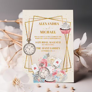  Alice in Wonderland Wedding Kaart