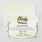 Alice in Wonderland Wedding Reception Kaart (Voorkant / Achterkant)