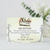 Alice in Wonderland Wedding Reception Kaart (Staand voorkant)