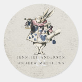 Alice in Wonderland Wedding Ronde Sticker
