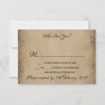 Alice in Wonderland Wedding RSVP-kaarten