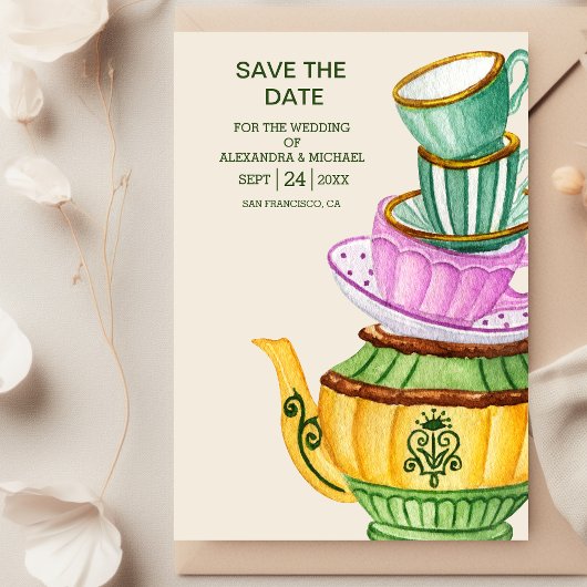 Alice in Wonderland Wedding Save the Date