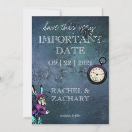 Alice in Wonderland Wedding Save the Date