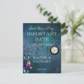 Alice in Wonderland Wedding Save the Date Aankondigingskaart (Staand voorkant)
