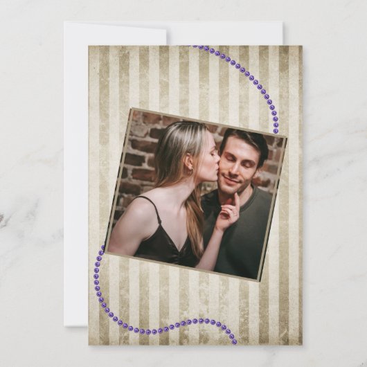  Alice in Wonderland Wedding Save the Date Kaart (Achterkant)