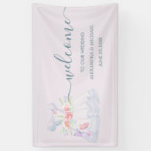 Alice in Wonderland Wedding Spandoek (Verticaal)