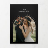 Alice in Wonderland Wedding Tri-Fold Uitnodiging (Cover)