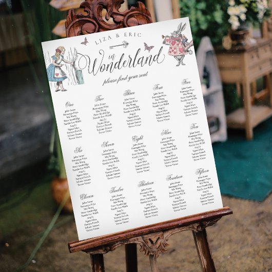  Alice in Wonderland Wedding vindt je stoel Poster