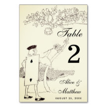 Alice in Wonderland Wedding Vintage 2 Kaart
