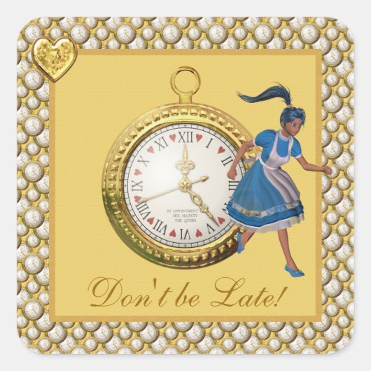 Alice in Wonderland Wees geen Late Stickers (Voorkant)