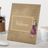 Alice in Wonderland Welkomsttablet Reclamebord Met Voetstuk (Insitu)