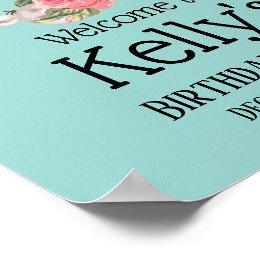 alice in wonderland , welkomstteken poster (Hoek)