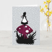 Alice in Wonderland Wenskaart Kaart (Gele Bloem)