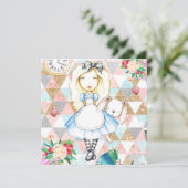 Alice in Wonderland Wenskaarten Blank Kaart (Staand voorkant)
