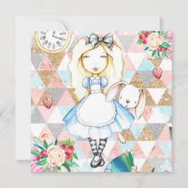 Alice in Wonderland Wenskaarten Blank Kaart