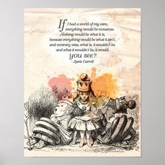 Alice in Wonderland "Wereld van mijn eigen" Poster (Voorkant)