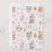 Alice in Wonderland Whimsical Baby shower Kaart (Achterkant)