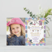 Alice in Wonderland Whimsical Birthday Tea Foto Kaart (Staand voorkant)