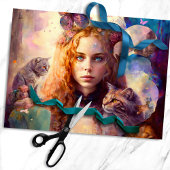 Alice in Wonderland | Whimsical dromerige kat lief Tissuepapier