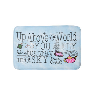 Alice in Wonderland Whimsical Tea Carroll Quote Badmat