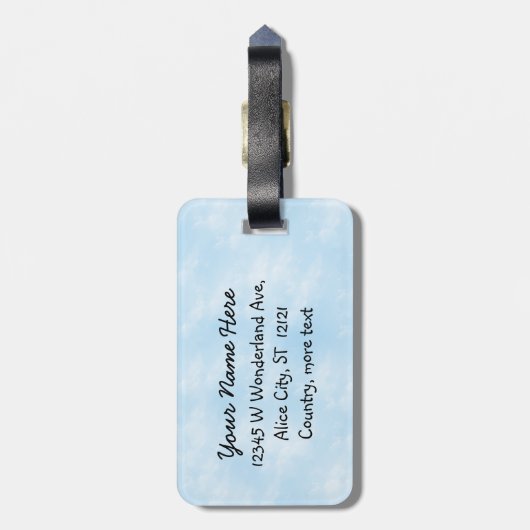 Alice in Wonderland Whimsical Tea Carroll Quote Bagagelabel (Achterkant verticaal)