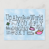 Alice in Wonderland Whimsical Tea Carroll Quote Briefkaart (Voorkant)