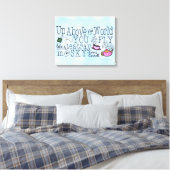 Alice in Wonderland Whimsical Tea Carroll Quote Canvas Afdruk (Insitu (Slaapkamer))