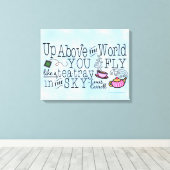 Alice in Wonderland Whimsical Tea Carroll Quote Canvas Afdruk (Insitu (Houten vloer))