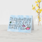 Alice in Wonderland Whimsical Tea Carroll Quote Kaart (Gele Bloem)