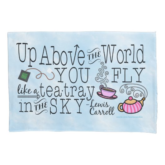 Alice in Wonderland Whimsical Tea Carroll Quote Kussensloop (Voorkant)