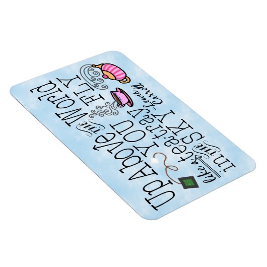 Alice in Wonderland Whimsical Tea Carroll Quote Magneet (Rechterzijde)