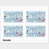 Alice in Wonderland Whimsical Tea Carroll Quote Rechthoekige Sticker (Vel)