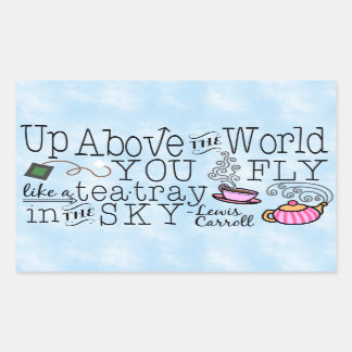 Alice in Wonderland Whimsical Tea Carroll Quote Rechthoekige Sticker