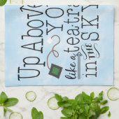 Alice in Wonderland Whimsical Tea Carroll Quote Theedoek (Gevouwen)