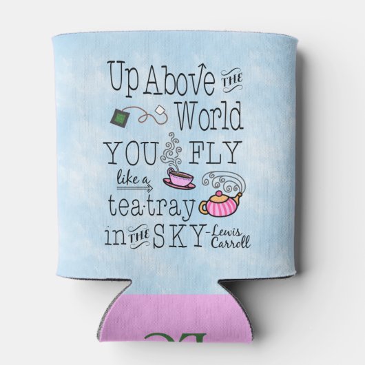 Alice in Wonderland Whimsical Typography Monogram Blikjeskoeler (Achterkant)