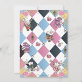 Alice in Wonderland Whimsical Verjaardag Tea Party Kaart (Achterkant)