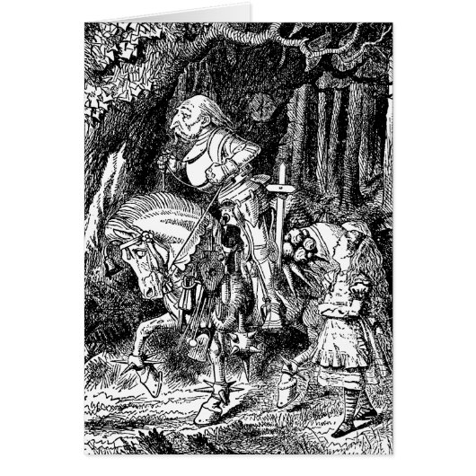 Alice in Wonderland White Knight op Paard (Voorkant)