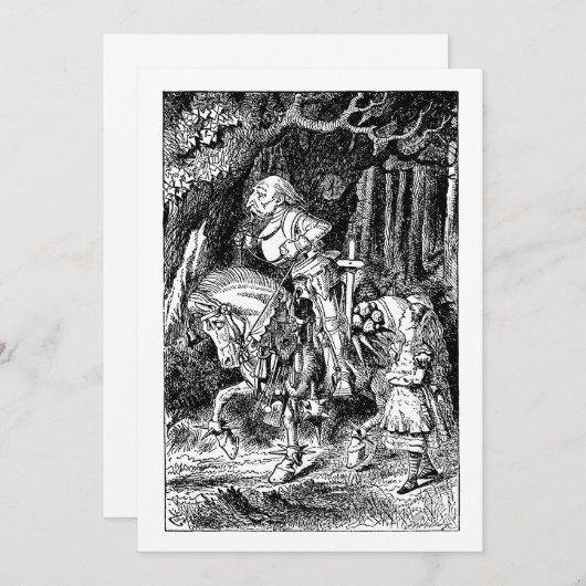 Alice in Wonderland White Knight op Paard (Voorkant / Achterkant)