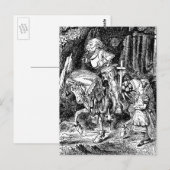  Alice in Wonderland White Knight op Paard Briefkaart (Voorkant / Achterkant)