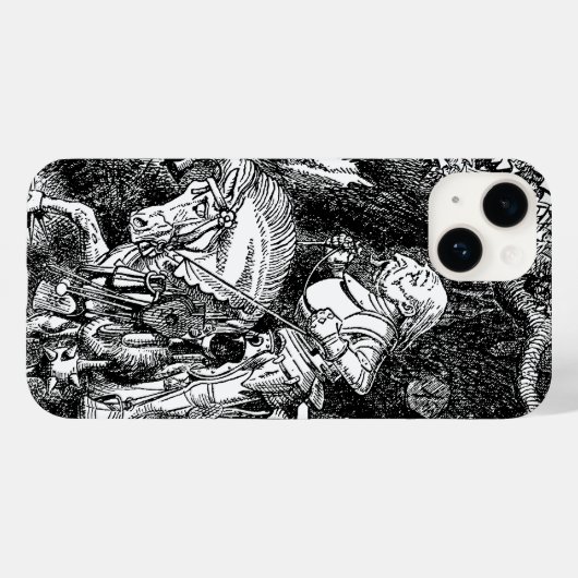 Alice in Wonderland White Knight op Paard Case-Mate iPhone Case (Achterkant (horizontaal))